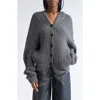 Stella Mccartney Hooded Ribbed Recycled-cashmere And Wool-blend Cardigan In Blue