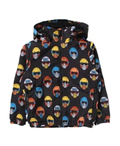 Stella Mccartney Hooded Printed Casual Jacket In Black