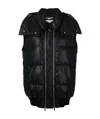 Stella Mccartney Hooded Sleeveless Down Jacket In Black