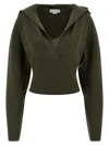 Stella Mccartney Hooded Sweater Sweaters And Cardigans Green In Green