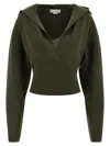 Stella Mccartney Hooded Sweater Sweaters And Cardigans Green In Green