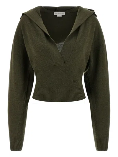 STELLA MCCARTNEY HOODED V-NECK SWEATER