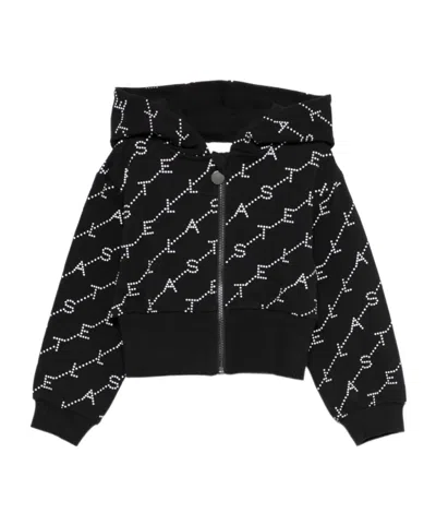 Stella Mccartney Hooded Zip Top In Black