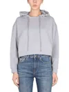 Stella Mccartney Sweatshirt With Logo Embroidery In Gray