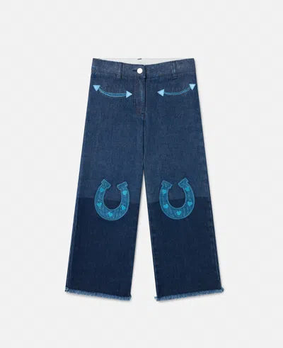 Stella Mccartney Horse Appliqué Denim Jeans In Blue