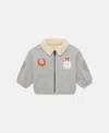 Stella Mccartney Horse Appliqué Jacket In Gray
