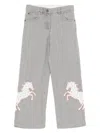 Stella Mccartney Horse-appliqué Jeans In 灰色