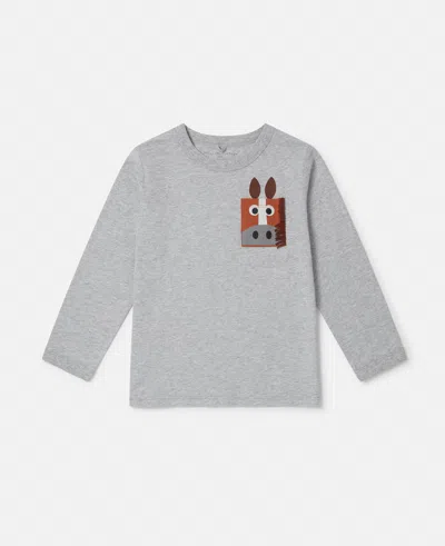Stella Mccartney Horse Appliqué Long-sleeve T-shirt In White