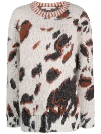 Stella Mccartney Horse Brushed Jaquard Jumper In Multicolour