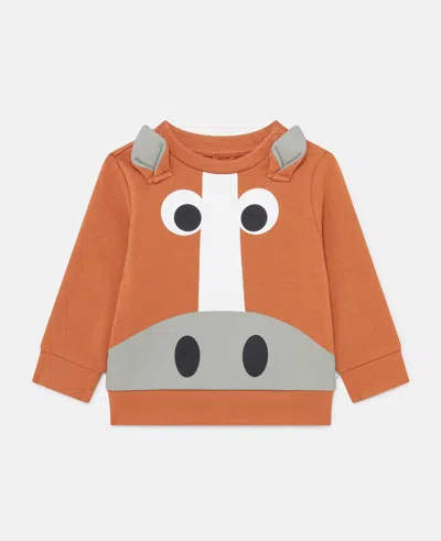 Stella Mccartney Horse Graphic Sweatshirt In Brown