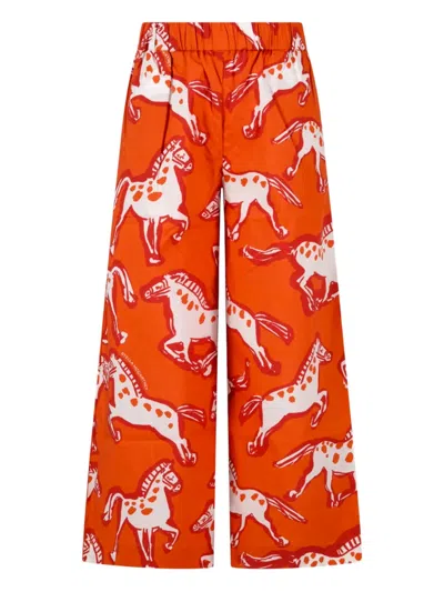 Stella Mccartney Kids' Horse-pattern Trousers In Multi