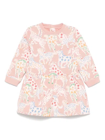 Stella Mccartney Babies' Horse-print Dress In Pink