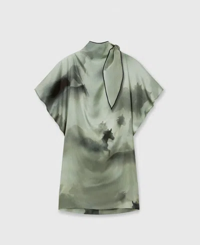 Stella Mccartney Horse Print Dress In Sea Green
