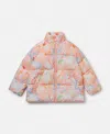 Stella Mccartney Horse Print Puffer Coat In Multicolour