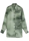 Stella Mccartney Horse-print Silk Shirt In Multi Print