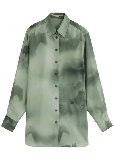 Stella Mccartney Horse-print Silk Shirt In Multi Print