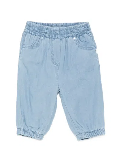 Stella Mccartney Babies' Horse-embroidered Elasticated Trousers In Blue