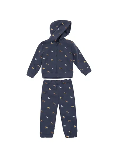 Stella Mccartney Babies' Horse-embroidered Tracksuit In Blue