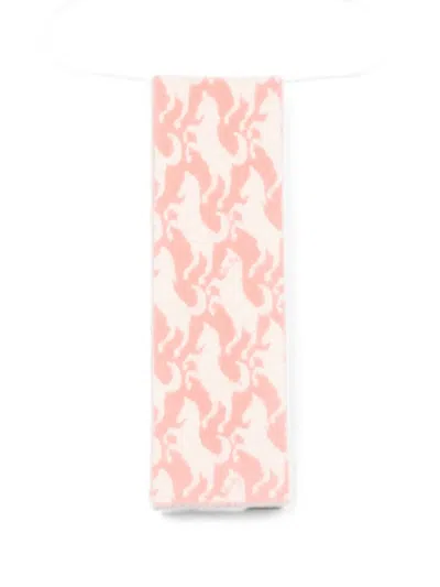 Stella Mccartney Kids' Horse-intarsia Scarf In Pink