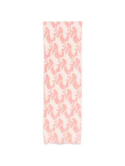 Stella Mccartney Kids' Horse-intarsia Scarf In Pink
