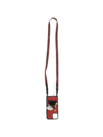 Stella Mccartney Horse-patchwork Strap Iphone 11 Pro Case In Red