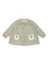 Stella Mccartney Horseshoe-appliqué Blouse In Grey