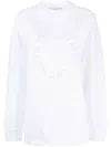 Stella Mccartney Crystal-embellished Logo Sweatshirt In White