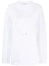 Stella Mccartney Hotfix Rhinestone Logo Sweatshirt In White