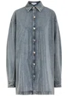 Stella Mccartney Hotfix Stud-embellishments Denim Shirt