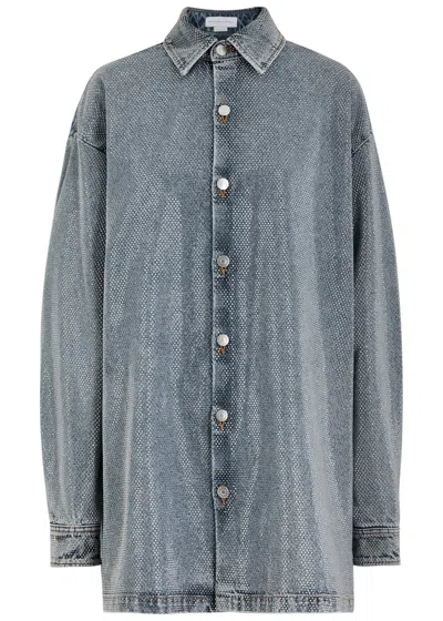 Stella Mccartney Hotfix Stud-embellishments Denim Shirt