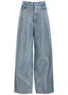 Stella Mccartney Hotflix Stud-embellished Wide-leg Jeans In Denim