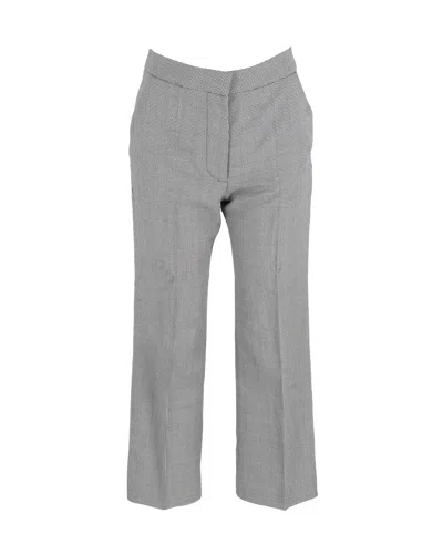 Stella Mccartney Houndstooth Checked Trousers In Multicolor Wool In Grey