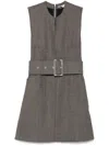 Stella Mccartney Dress With Belt In Grey