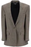 Stella Mccartney Blazer Monopetto In Pied De Poule In Grey