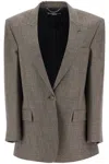 Stella Mccartney Blazer Monopetto In Pied De Poule In Grey