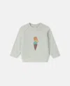 Stella Mccartney Ice Cream Graphic Long Sleeve T-shirt In Green