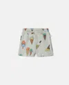 Stella Mccartney Ice Cream Print Shorts In Gray
