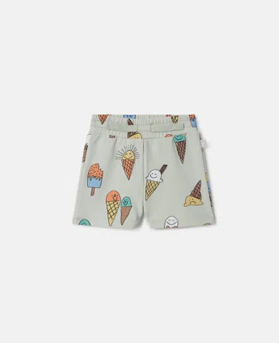 Stella Mccartney Kids' Ice Cream Print Shorts In Gray