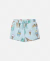 Stella Mccartney Ice Cream Print Swim Shorts In Blue