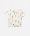 Stella Mccartney Ice Cream Print T-shirt In Cream