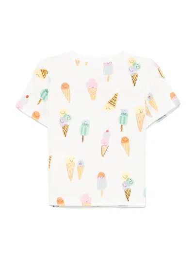 Stella Mccartney Babies' Ice Cream-print T-shirt In 白色