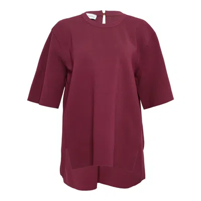 Stella Mccartney Iconic Compact Knit Top In Burgundy