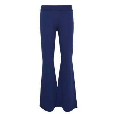 Stella Mccartney Iconic Compact Knit Trousers In Blue