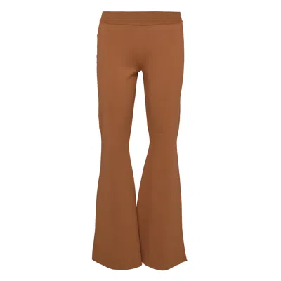 Stella Mccartney Iconic Compact Knit Trousers In Orange