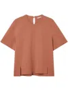 Stella Mccartney Boxy Short Sleeve T-shirt In Braun