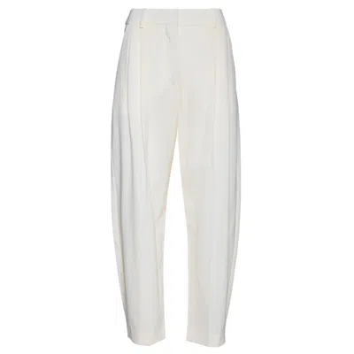 Stella Mccartney Iconic Cropped Pleated Trouser In White