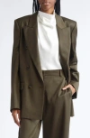 Stella Mccartney Iconic Double Breasted Blazer In Green