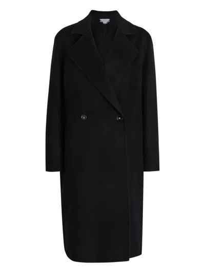 Stella Mccartney Iconic Double-breasted Wool Coat In Black