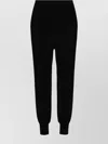 Stella Mccartney Minimalist Elastic Waist Cropped Jogger Pants In Black