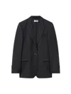 Stella Mccartney Iconic Flannel Boyfriend Jacket In Black